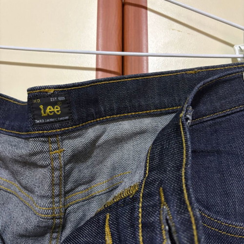 Lee Dark Wash Denim Cutoff Shorts W38 used with Button Fly