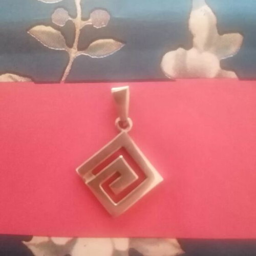 Silver 925 Ancient Greek Meander Pendant used