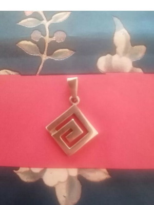 Silver 925 Ancient Greek Meander Pendant used