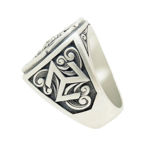 Medusa Triskelion Sicilian Sterling Silver 925 Handmade Ring new