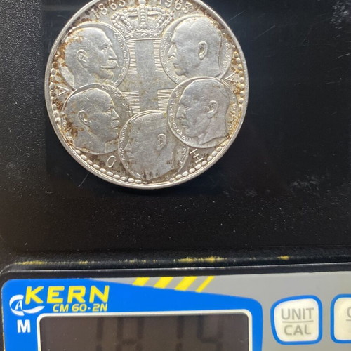 Silver Collectible 30 Drachma Coin 1963 "5 Kings"