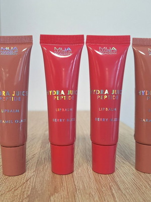 MUA Peptide Balm Berry Bliss & Caramel Glaze, 4 pcs new