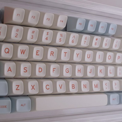 MelGeek MG Salmon Kit ABS doubleshot keycap set new
