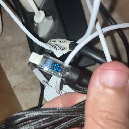 Lightning Charging Cable for iPhone with Digital Power Display, 1 Meter