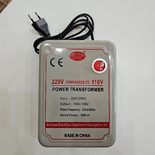 Anlixun Step Down Transformer 220V to 110V, 500W/500VA, Step Down Converter, CE