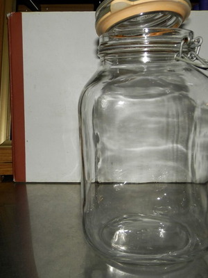 Glass storage jar used 3 lt with sealing lid