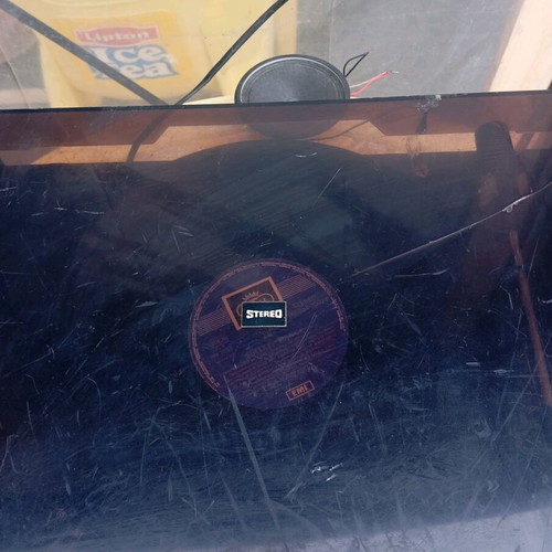 Stereo system with turntable, radio and 2 cassette players used