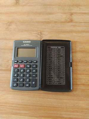Casio calculator with cover used, vintage 90s