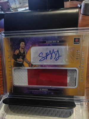 2025-26 Panini Origins EuroLeague Basketball Pro Autograph Material Matthew Strazel card