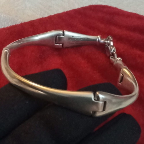 Hermes Ag 925 S bracelet, length 21.5 cm, wavy design