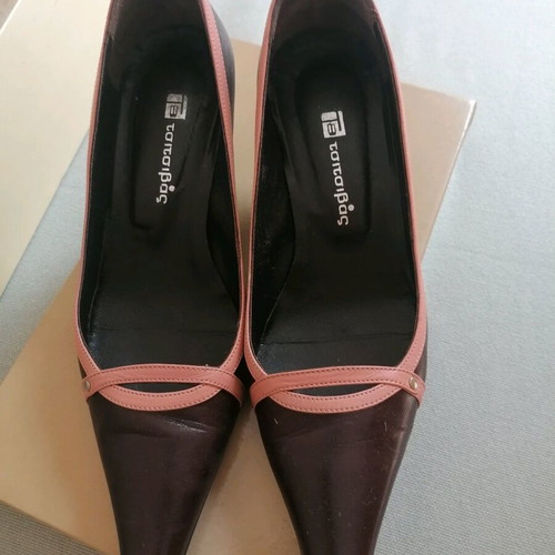 Tsitsivas leather pumps brown and pink, size 37