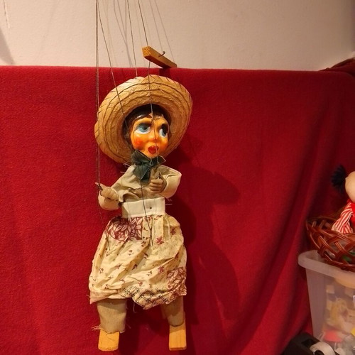 Mexican marionette vintage used, height 40 centimeters
