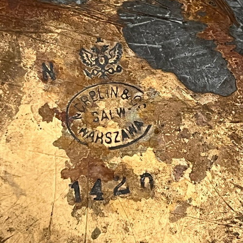 Vintage bronze platter used