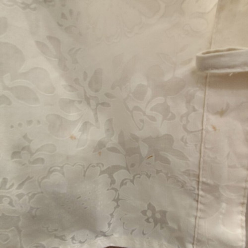 Fransa Ecru Wrap Top with Ruffles and Side Tie, Like New