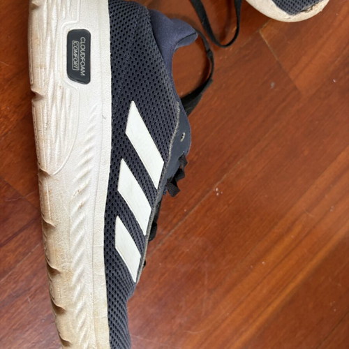 Adidas Cloudfoam Comfort trainers, dark navy with white stripes, size EU 41⅓