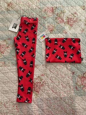 Leggings new for girls 3-4 years with pouch