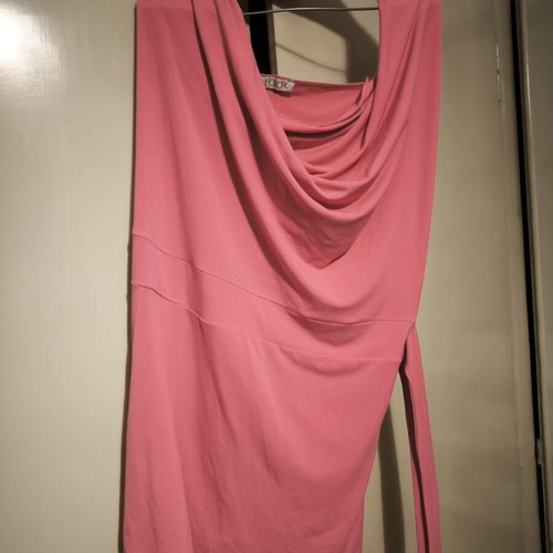 Draped mini dress used, pink, one size