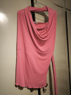 Draped mini dress used, pink, one size