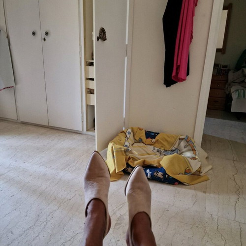 Closed-toe suede sandals