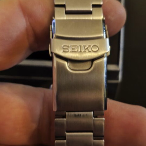 Seiko 5 SRPD51 automatic watch like new, blue and white, 42mm
