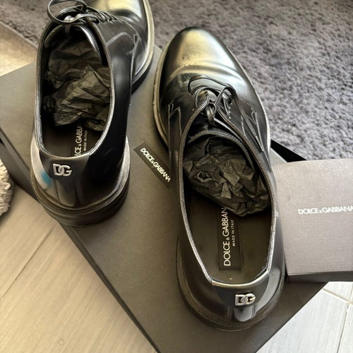 Dolce & Gabbana Men Leather Black Shoes Size 10 Like New