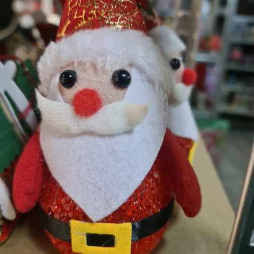 Christmas decorative acrylic Santa Claus figure LED 10cm new