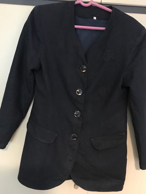 Women's blue linen jacket like new, size S/M