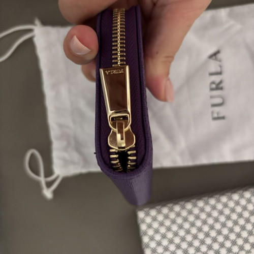 Furla leather wallet, purple