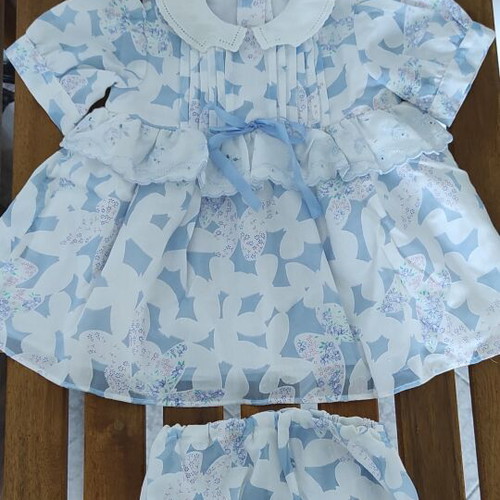 Michel Dali baby set 3–6 months, new vintage style dress with bloomer