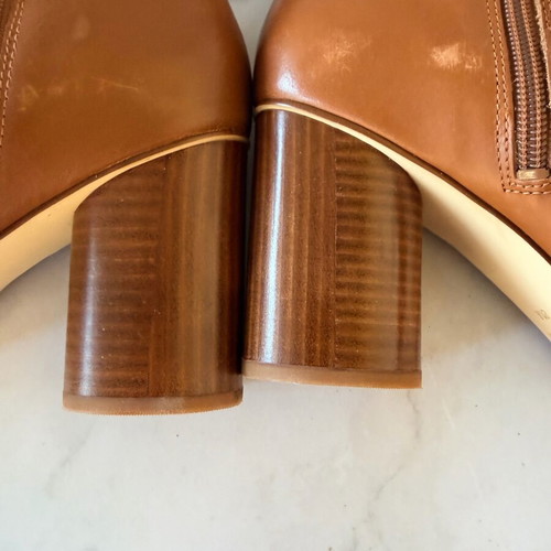 Nine West Women's Brown Leather Ankle Boots Size 39 used