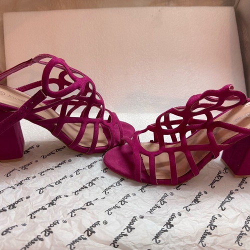 Sweet Shoes No37 fuchsia block heel sandals used