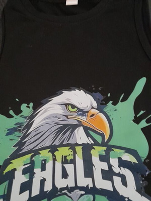 Black Eagles graphic T-shirt, size 140 cm, age 10