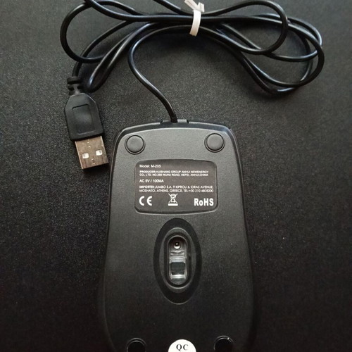 Wired Optical Mouse M-205 like new, red glossy with black details