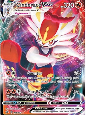 Cinderace Vmax collectible pokemon card new