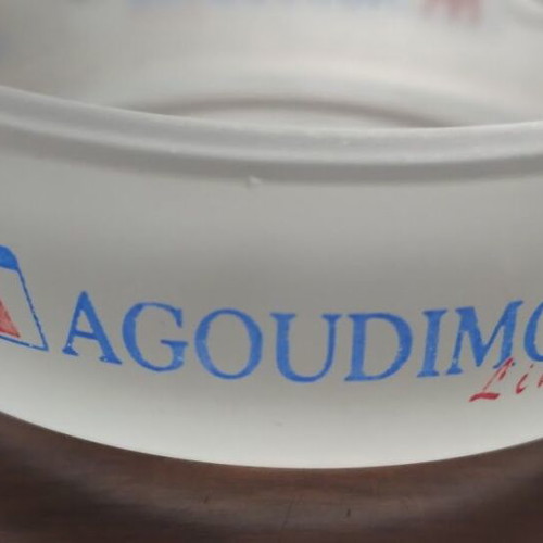 Glass ashtray used "Agoudimos" 1990s