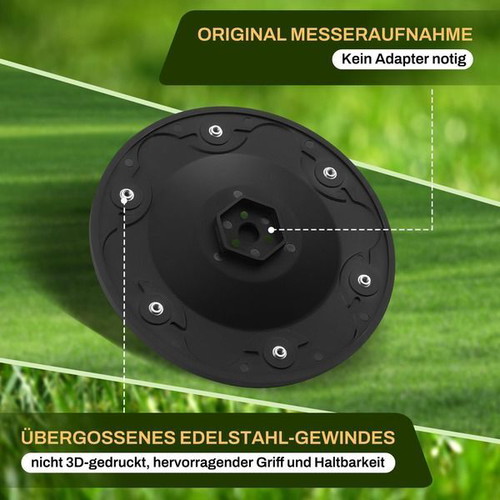 Replacement blade disc with 6 titanium-coated knives for Eufy and TerraMow robotic mowers