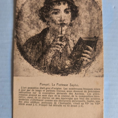 The Poetess Sapho Art Collectible Card like new