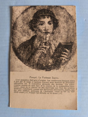 The Poetess Sapho Art Collectible Card like new