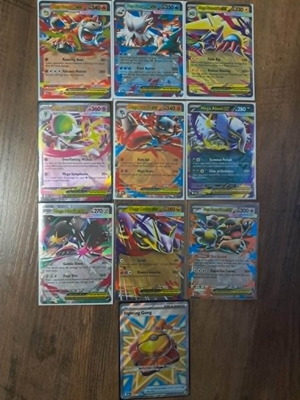 Lot 9 Double Rare (ex) cards and 1 Ultra Rare - Mega Evolution like new