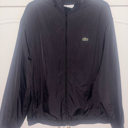 Lacoste Light Windbreaker Jacket New Black Size M