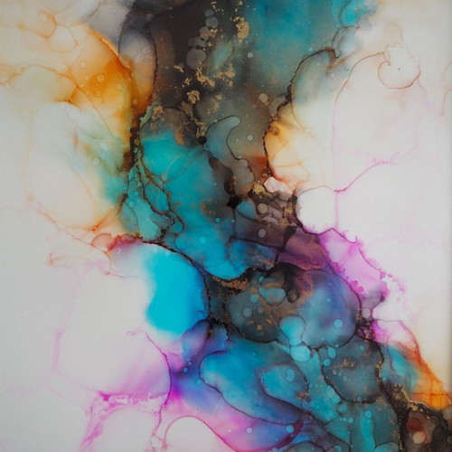 Abstract painting Psychedelic Smoke new, handmade