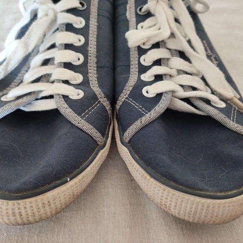 Pepe Jeans men's sneakers navy blue canvas size 43 like new
