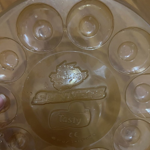 Vintage Beyblade Spinners collectible base case Tasty retro 00s