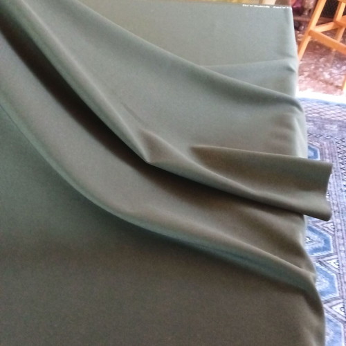 Luciano Soprani 100% wool fabric new, dark warm green
