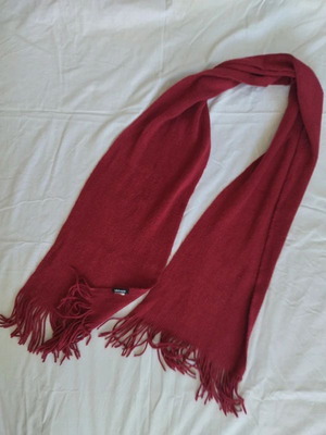 Fullah Sugah red scarf soft like new with fringes