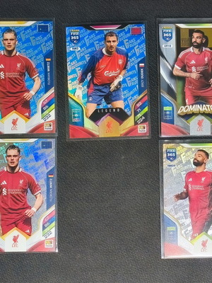 Liverpool FC Panini Adrenalyn XL FIFA 365 card lot, 5 pcs