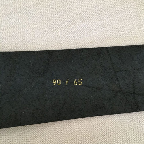Women's vintage leather belt used, black, length 95 cm