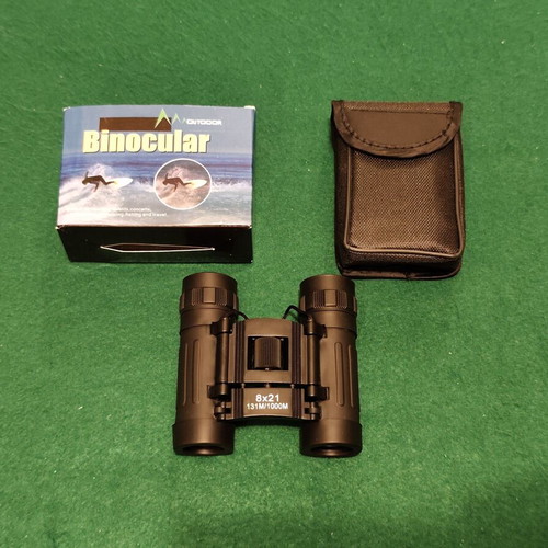 Outdoor 8x21 Portable Binoculars with Case and Box, New