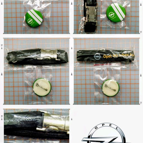 Opel accessories lanyard keychain and badge new