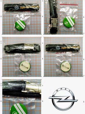 Opel accessories lanyard keychain and badge new